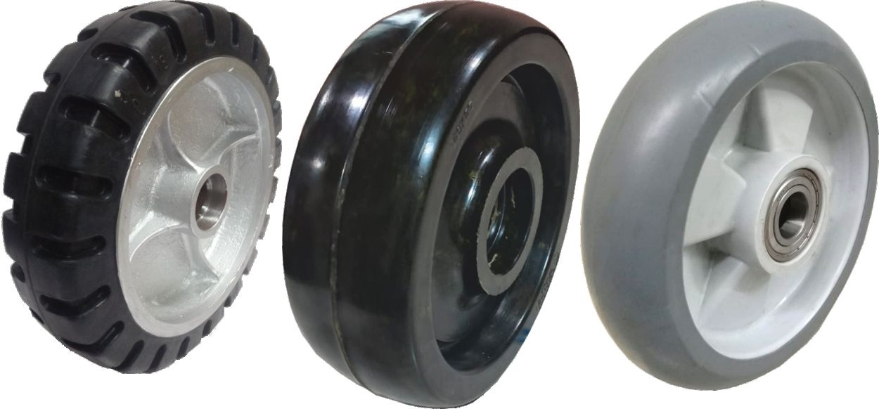 Nylon/Rubber wheels