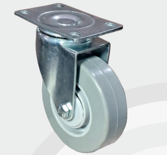 PU Nylon Swivel wheel Ø100×32 mm with pressed steel bracket